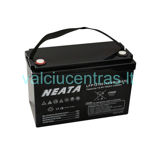 NEATA 12V/100Ah 12.8V LITHIUM akumuliatorius NEATA 12V/100Ah 12.8V LITHIUM akumuliatorius